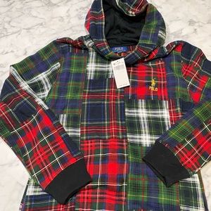 Polo Ralph Lauren Boys NWT plaid hoodie